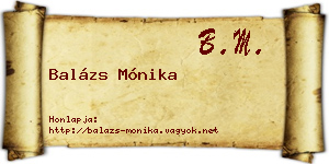 Balázs Mónika névjegykártya