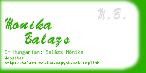 monika balazs business card