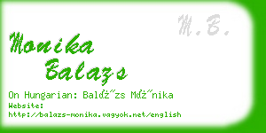 monika balazs business card